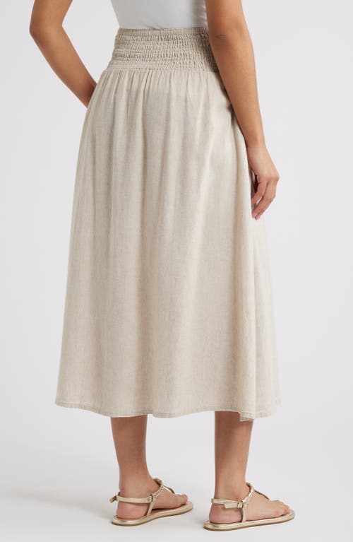 Caslonr Caslon(r) Linen Blend Skirt In Flax