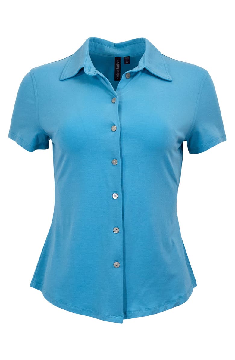 Lords of Harlech Womens Shelley Short Sleeve Shirt, Alternate, color, Teal