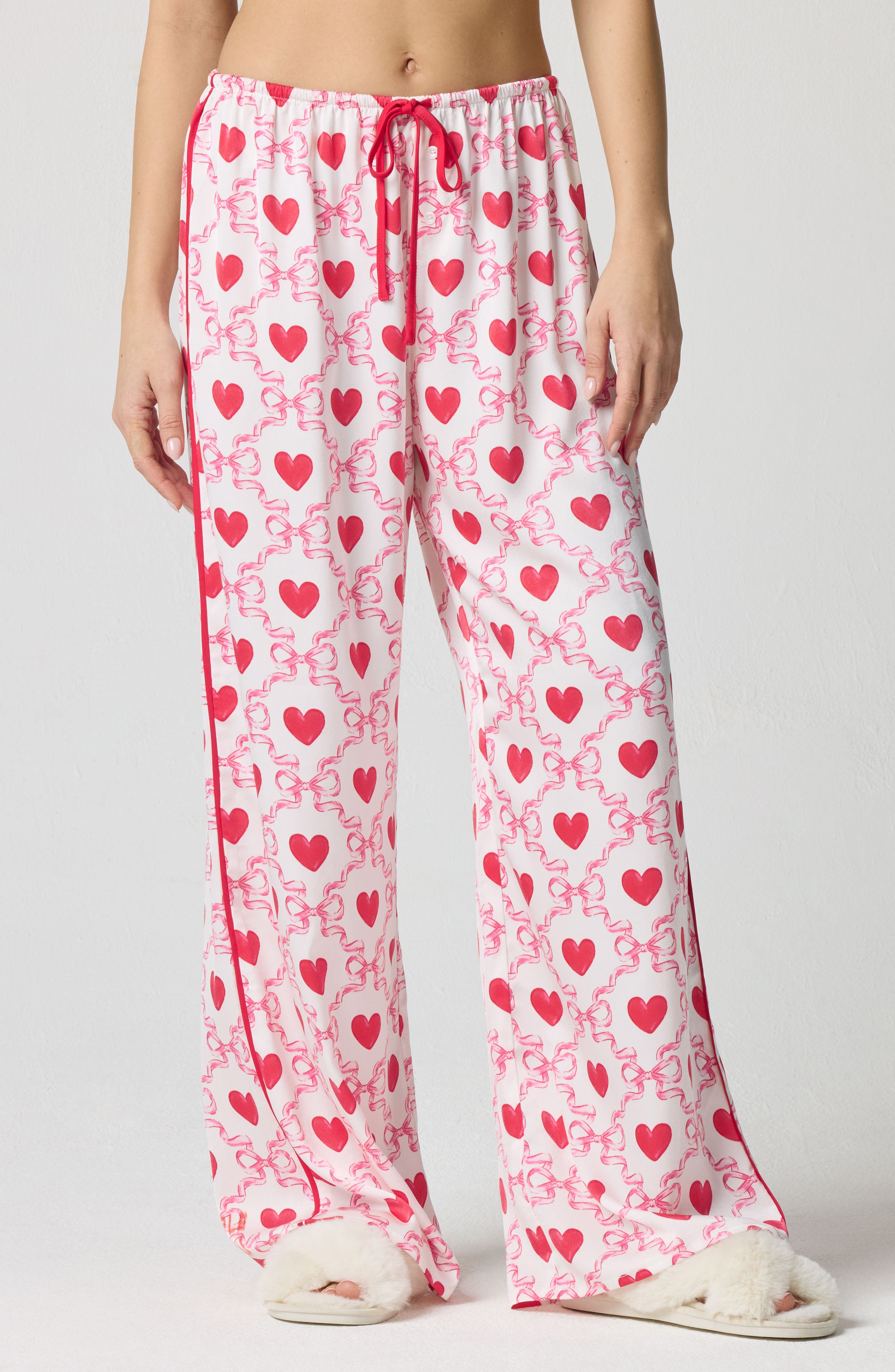 Bow Satin Pajama Pants