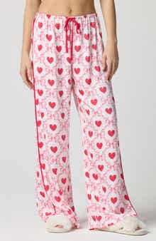 Bow Satin Pajama Pants