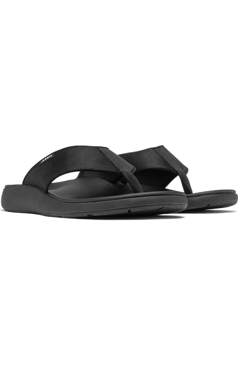 ABEO Alpha Flip Flop, Alternate, color, Black - Regular