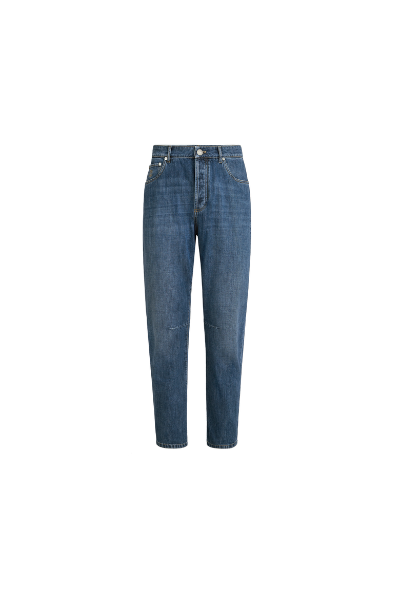 Lightweight denim five-pocket trousers, Alternate, color, Medium Denim