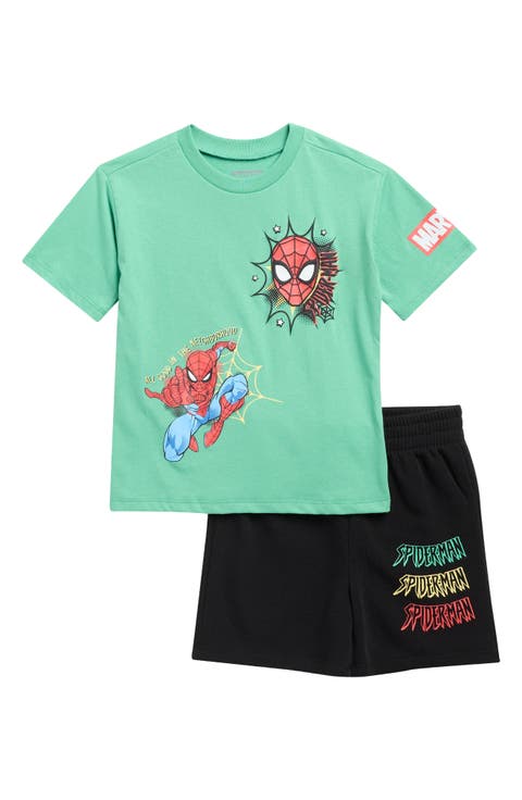 Kids' Spider-Man Graphic T-Shirt & Shorts Set (Toddler & Little Kid)