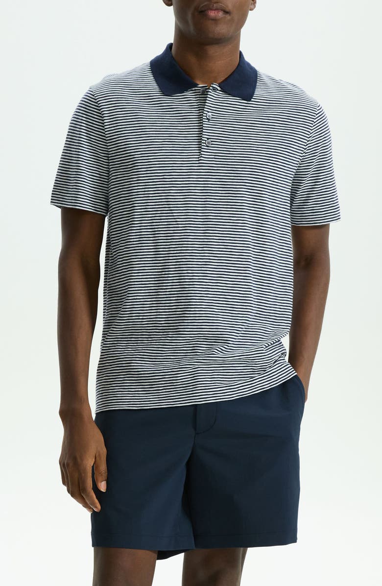 Theory Bron D. Cosmos Stripe Cotton Polo, Main, color, 