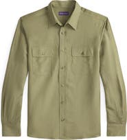 Ralph Lauren Purple Label Silk & Linen Button-Up Shirt