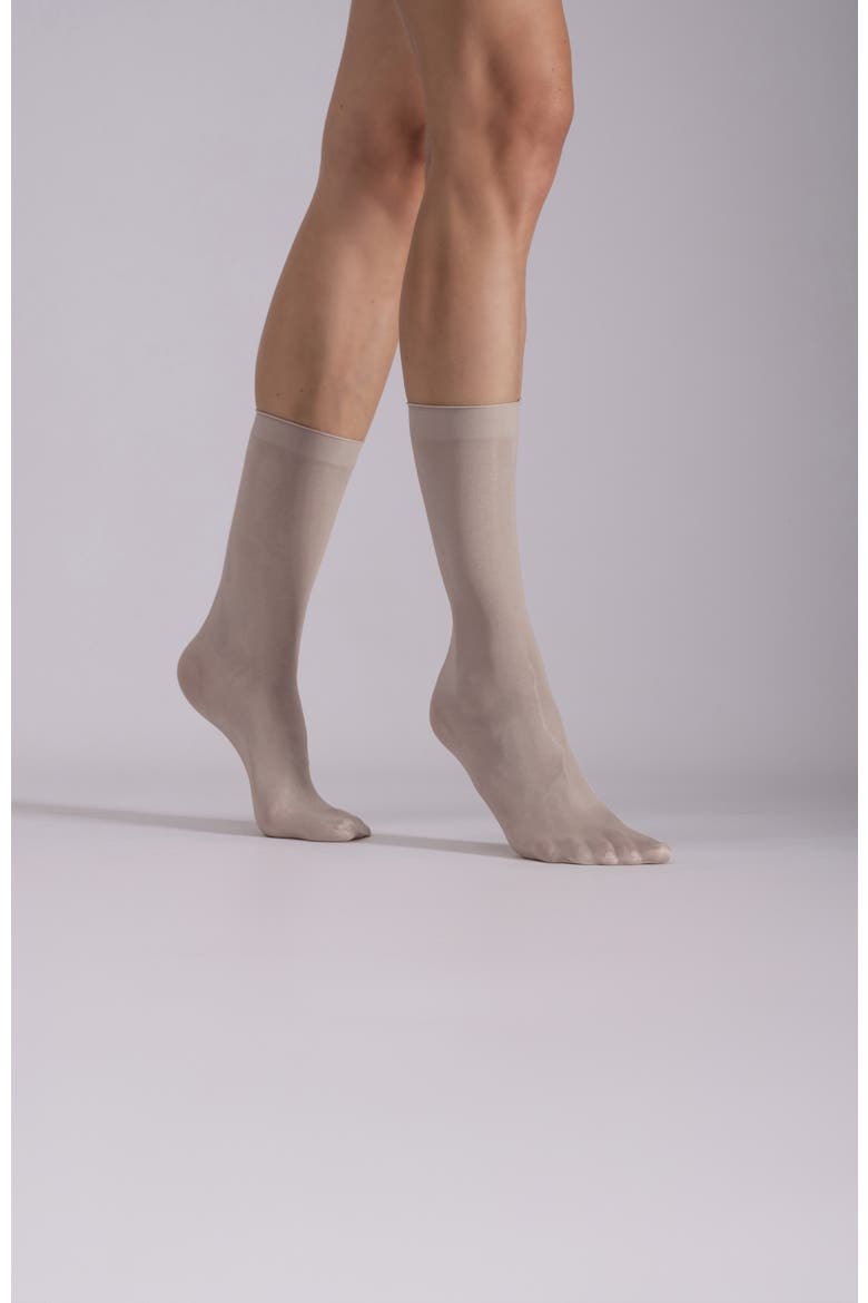 Colored Fashion Ankle High Nylons Sheer Socks Women 2 Pair Pack, Alternate, color, GREY