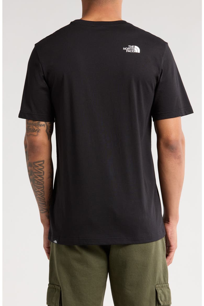 Fine Cotton Blend Logo Graphic T-Shirt, Alternate, color, TNF BLACK
