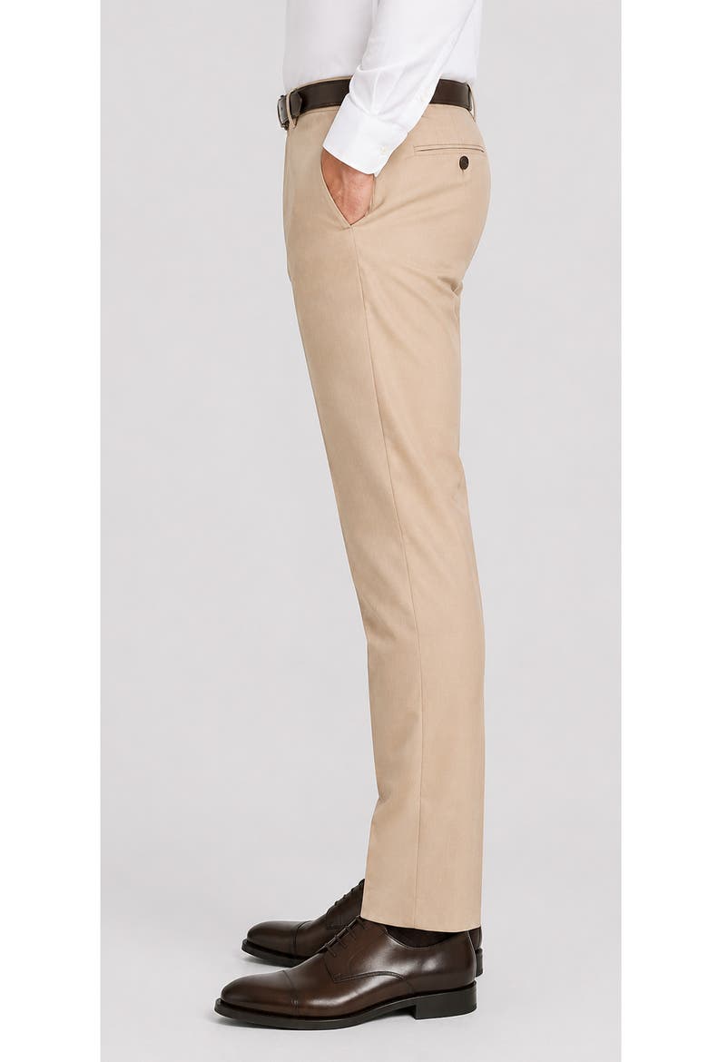 Enzo Slim Fit Wool Trousers, Alternate, color, BEIGE