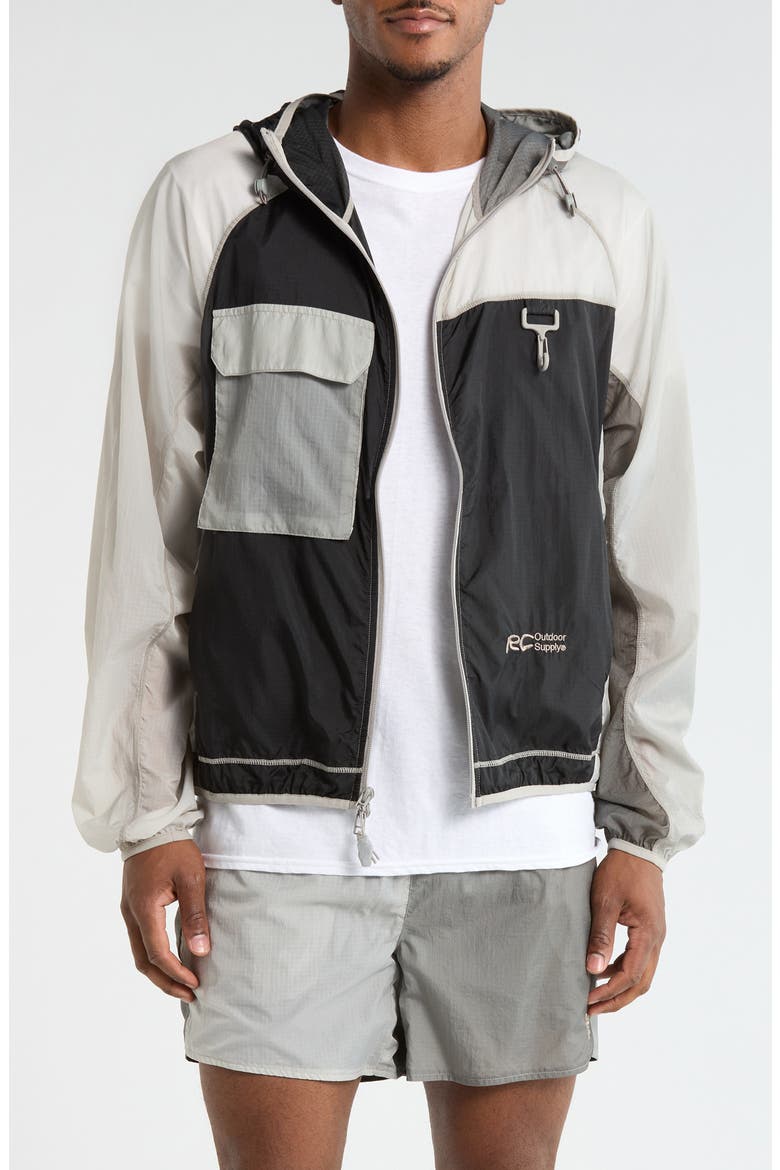 Griffith Colorblock Running Jacket, Main, color, FOG GRADIENT