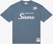 Mitchell & Ness Men's Mitchell & Ness Gray Philadelphia 76ers Thunderstorm Short Sleeve T-Shirt