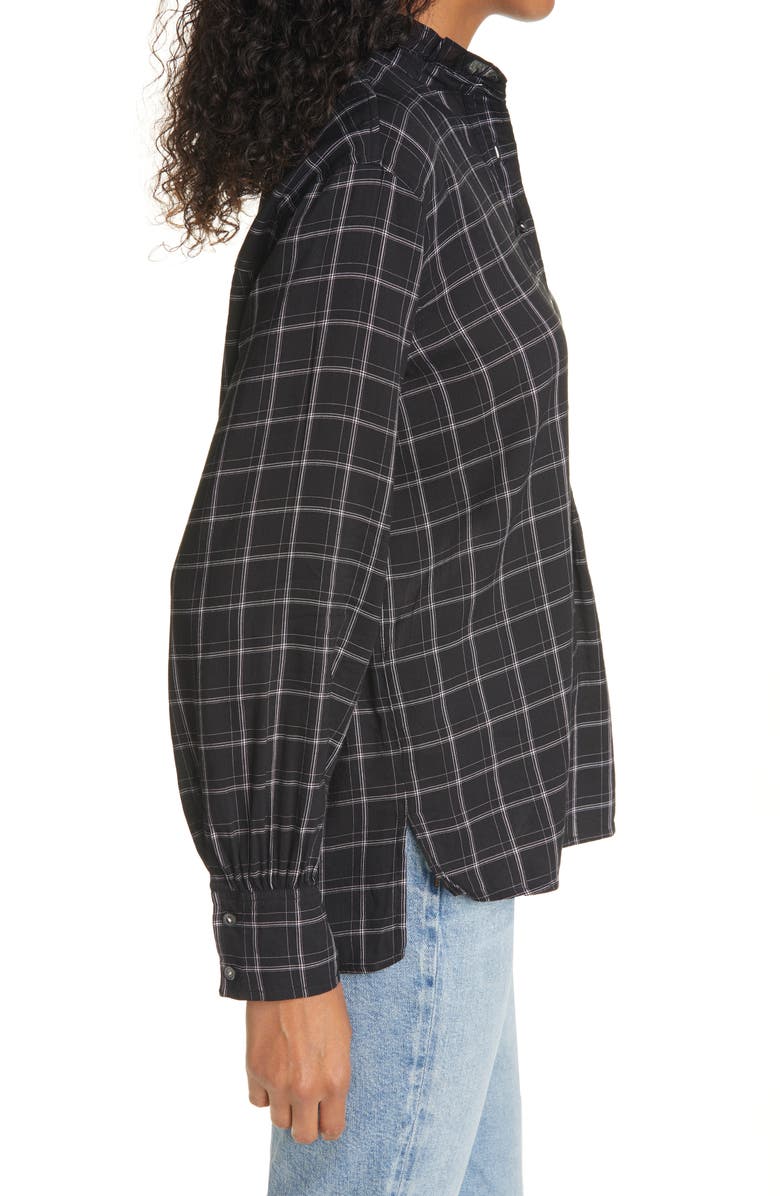 La Vie Rebecca Taylor Check Long Sleeve Blouse, Alternate, color,