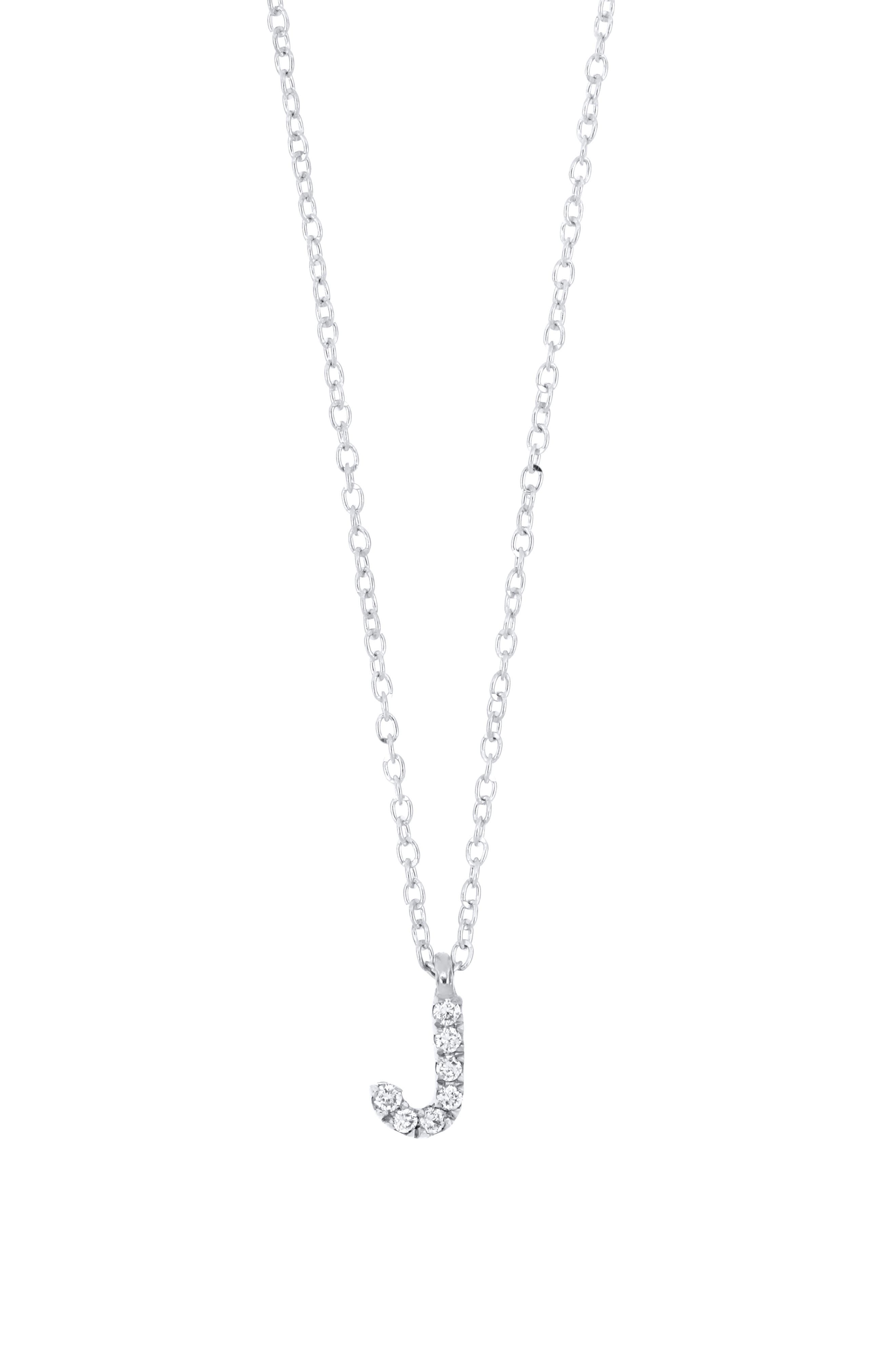 18K WHITE GOLD - J