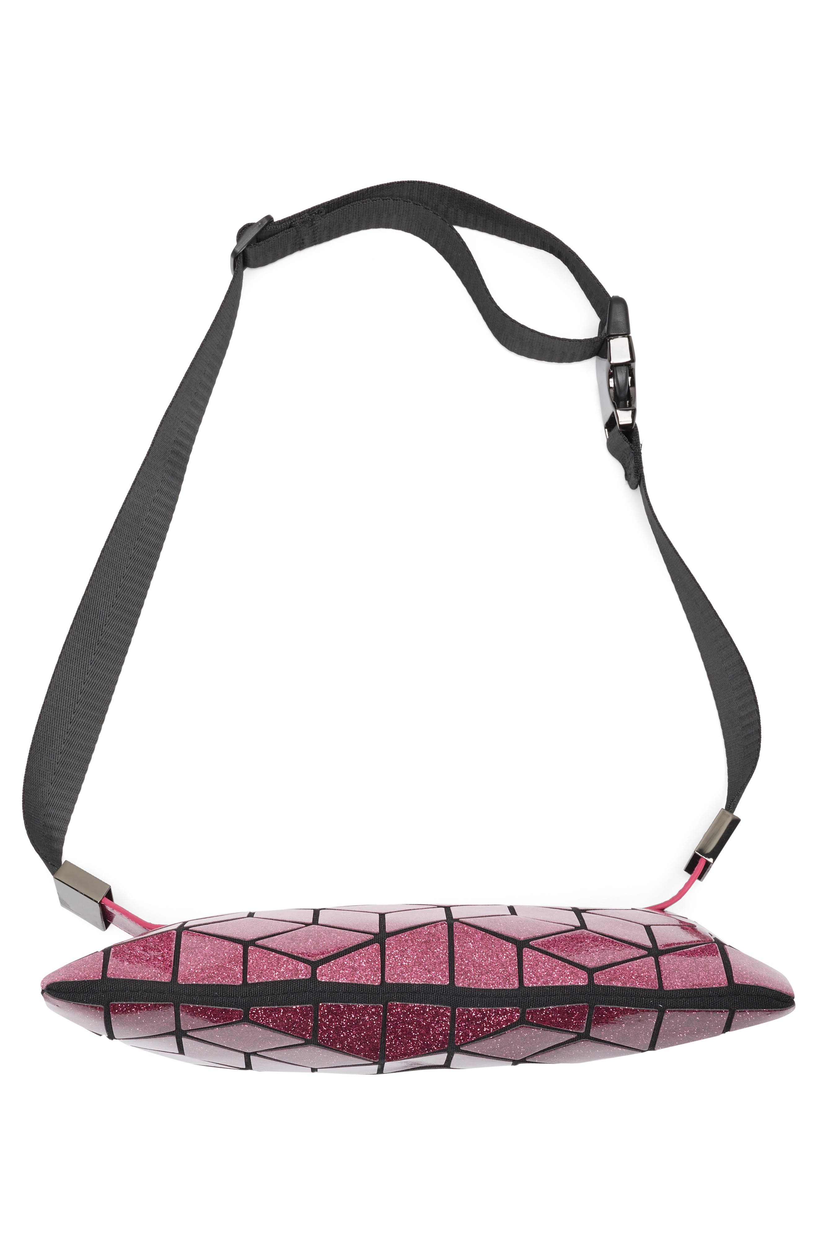 Glitter Geo Belt Bag, Alternate, color, HOT PINK GLITTER