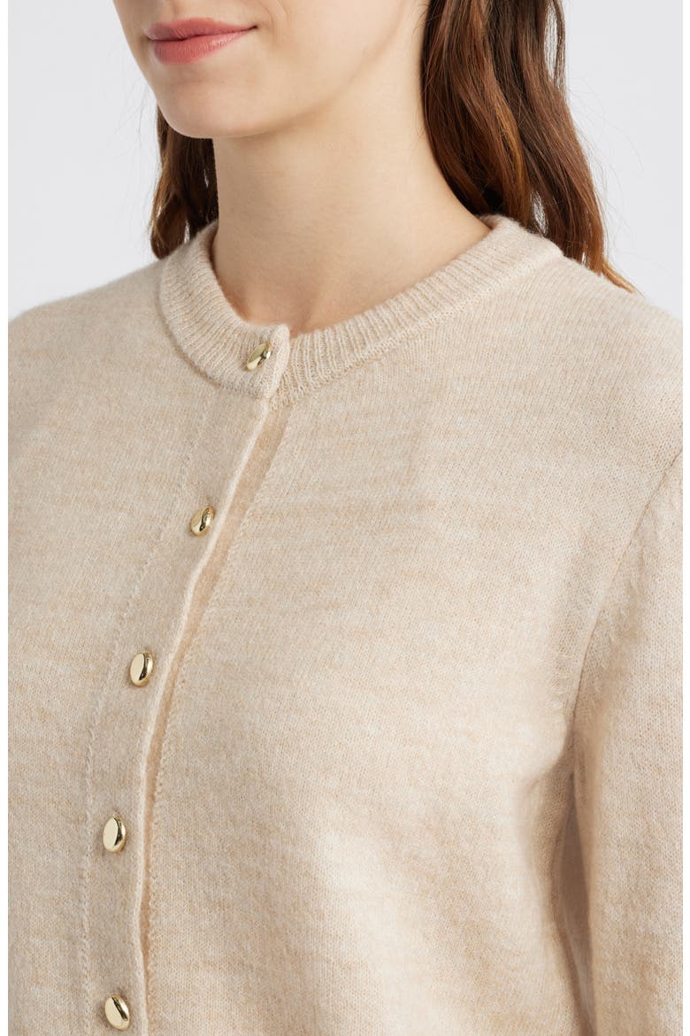 Eliote Crop Cardigan, Alternate, color, ECRU