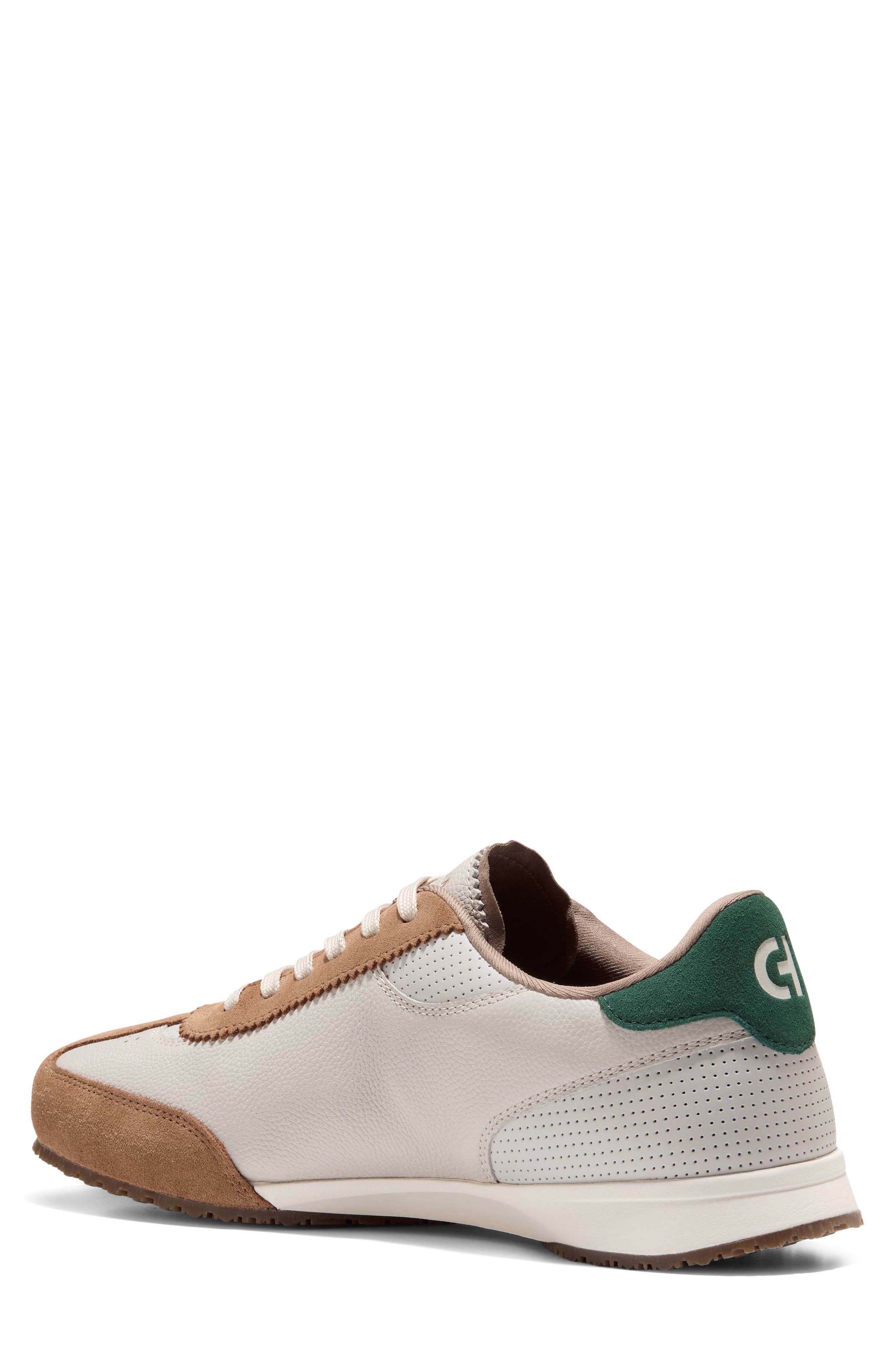 Grand Crosscourt Slimstride Leather Sneaker, Alternate, color, PUMICE STONE / TREKKING GREEN