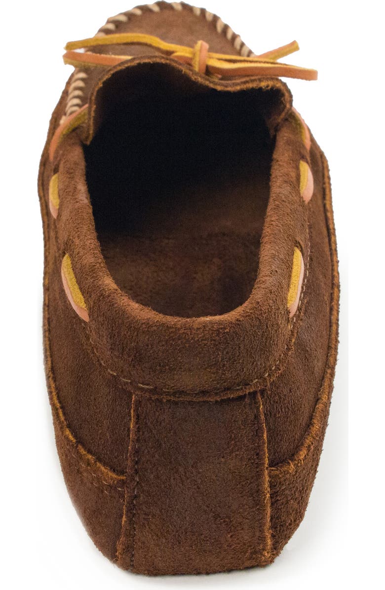 Minnetonka Suede Sole Loafer, Alternate, color, Brown