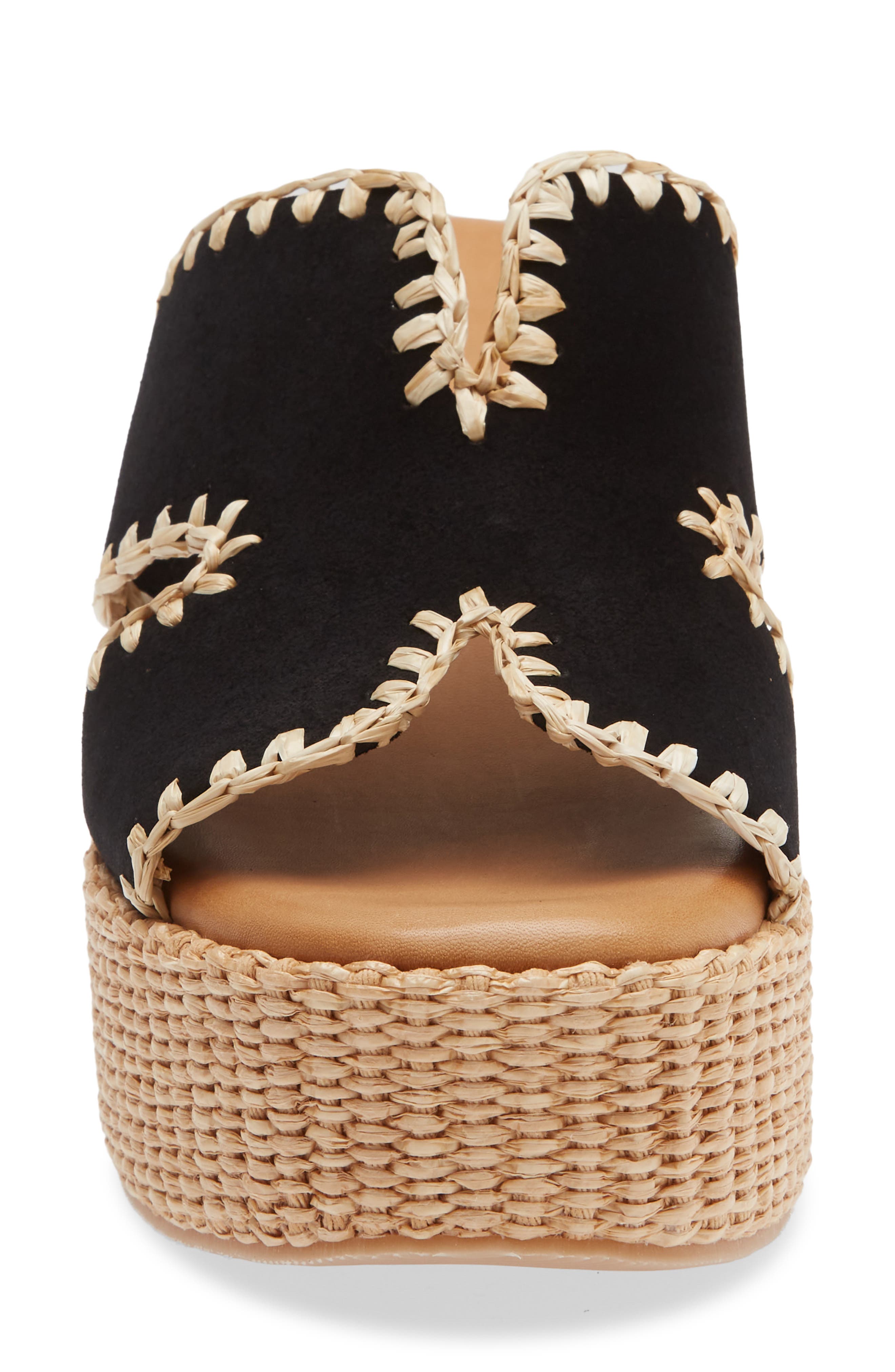 Chocolat Blu Jaxx Platform Wedge Sandal, Alternate, color, Black Suede