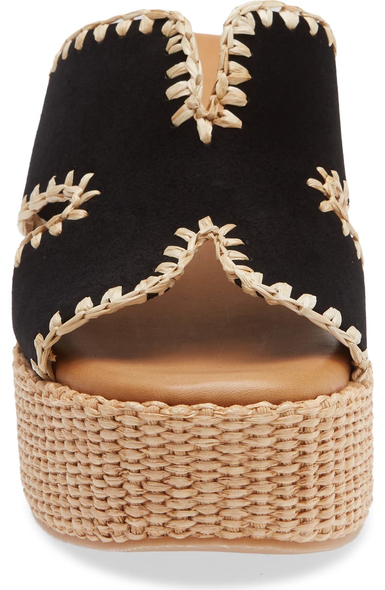 Chocolat Blu Jaxx Platform Wedge Sandal, Alternate, color, Black Suede