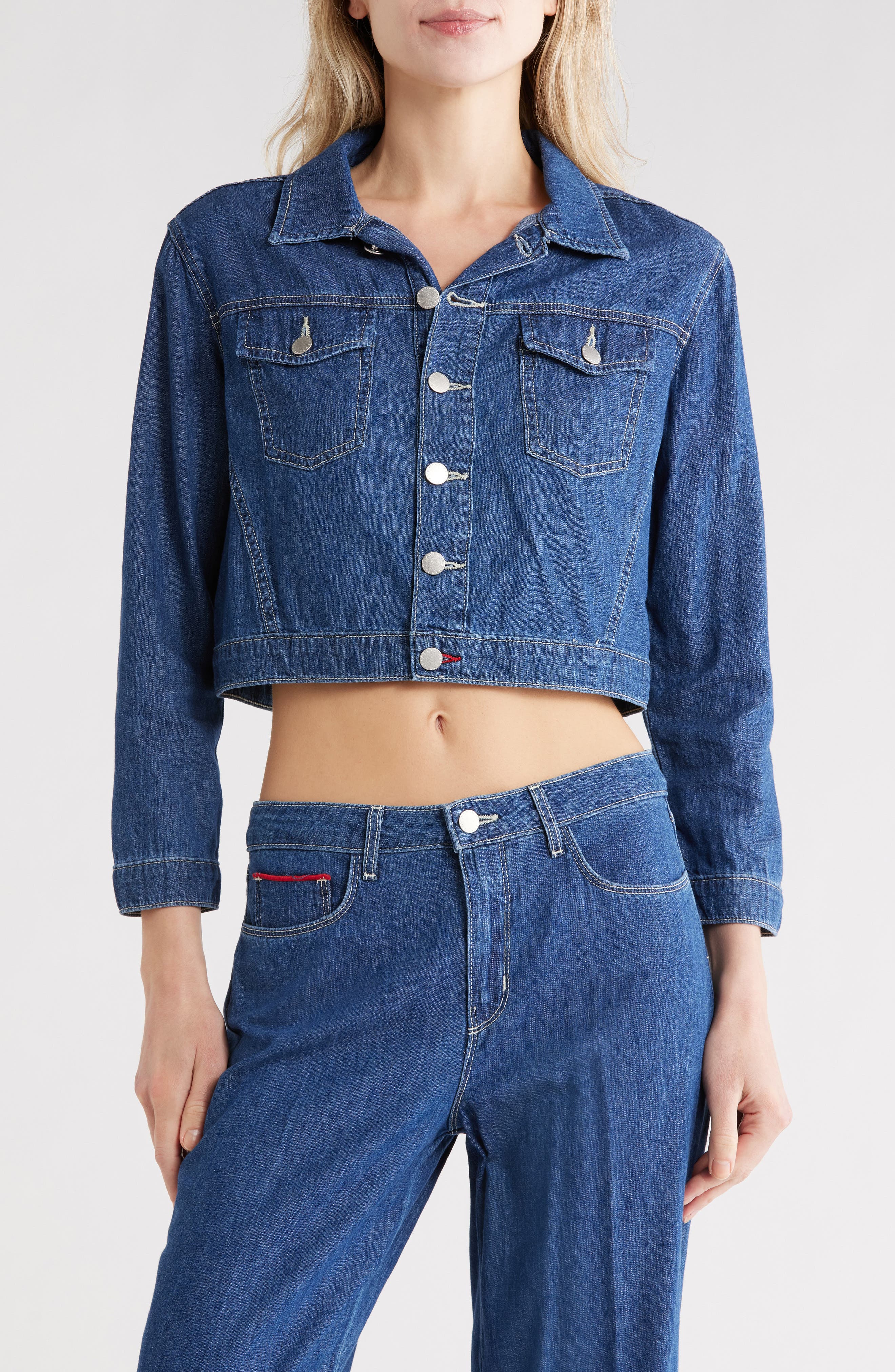 L'AGENCE Koda Crop Denim Jacket