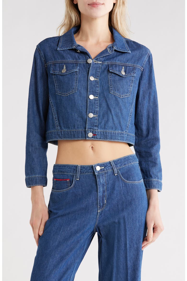 Koda Crop Denim Jacket, Main, color, SPOKANE