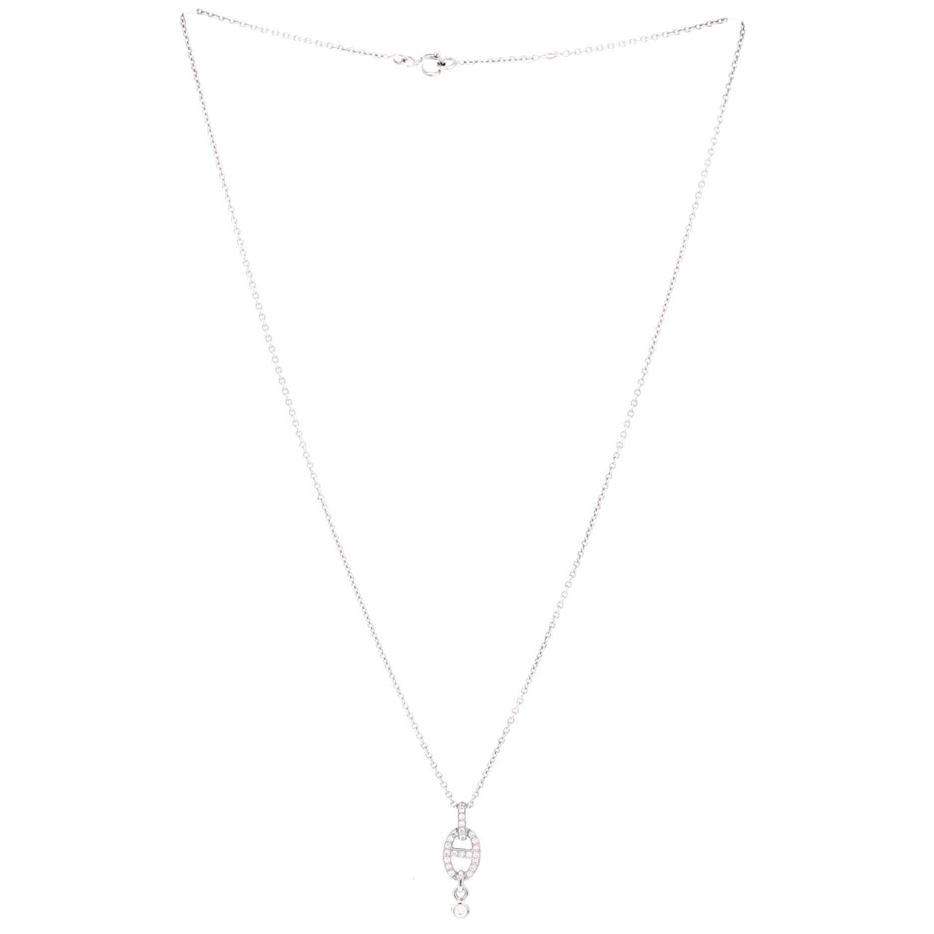 Farandole Pendant Necklace 18K White Gold and Diamonds, Alternate, color, Metallic Gold