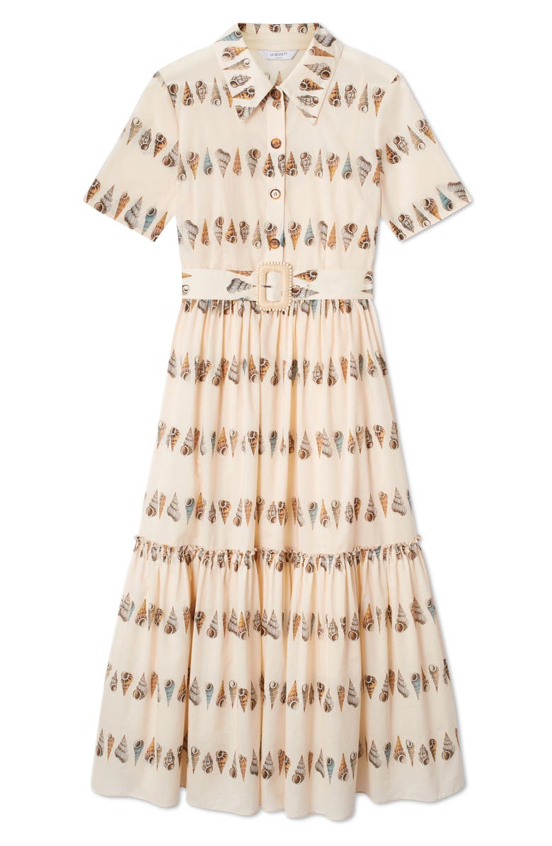 LK Bennett Bella Belted Cotton Voile Maxi Shirtdress, Alternate, color, 