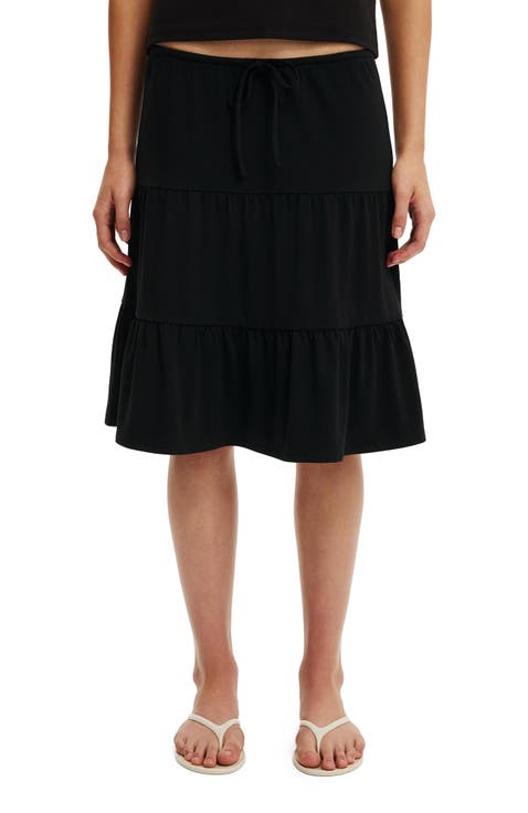 Women's Maple Tiered Midi Skirt