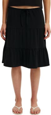 Cotton On Women's Maple Tiered Midi Skirt