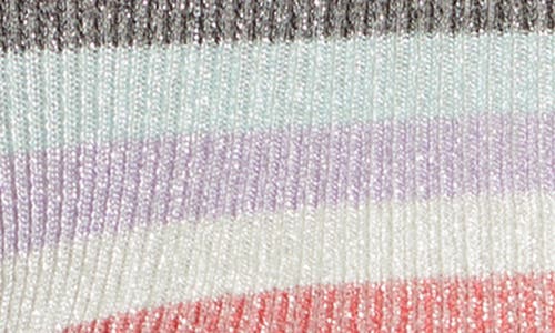 Ganni Womens Multicolour Sparkle-rib Short-sleeve Knitted Polo Shirt In Multicolor