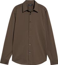 Theory Sylvain ND Structure Knit Button-Up Shirt