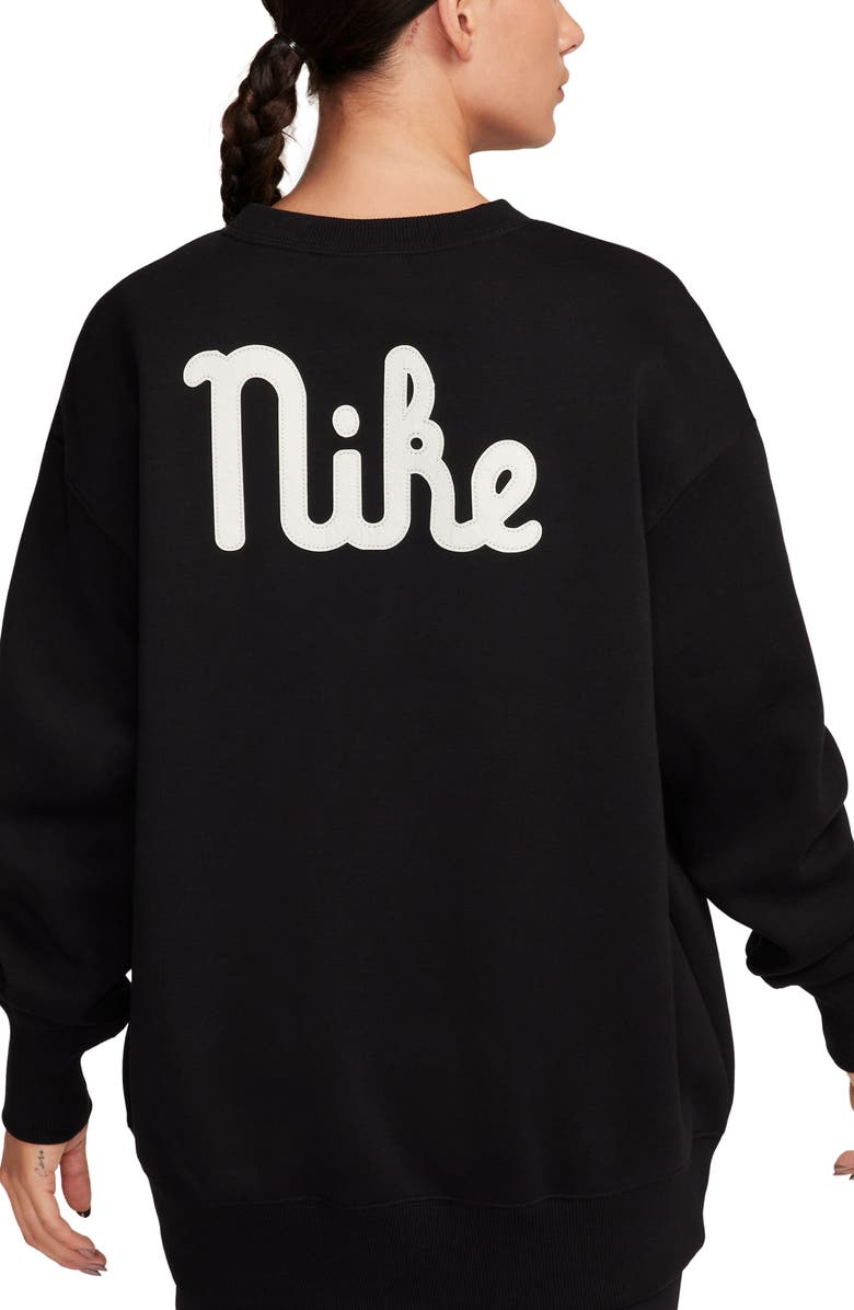Nike Phoenix Fleece Campus Oversize Crewneck Sweatshirt, Alternate, color, 