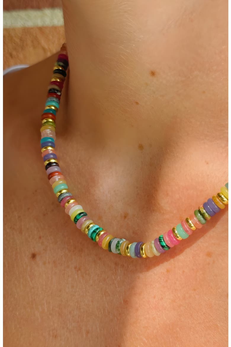 Olivia Gemstone Necklace, Alternate, color, Multicolored