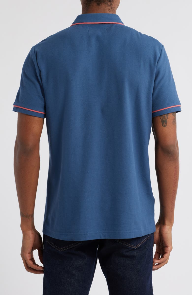 Original Penguin Earl Tipped Logo Embroidered Organic Cotton Piqué Polo, Alternate, color,
