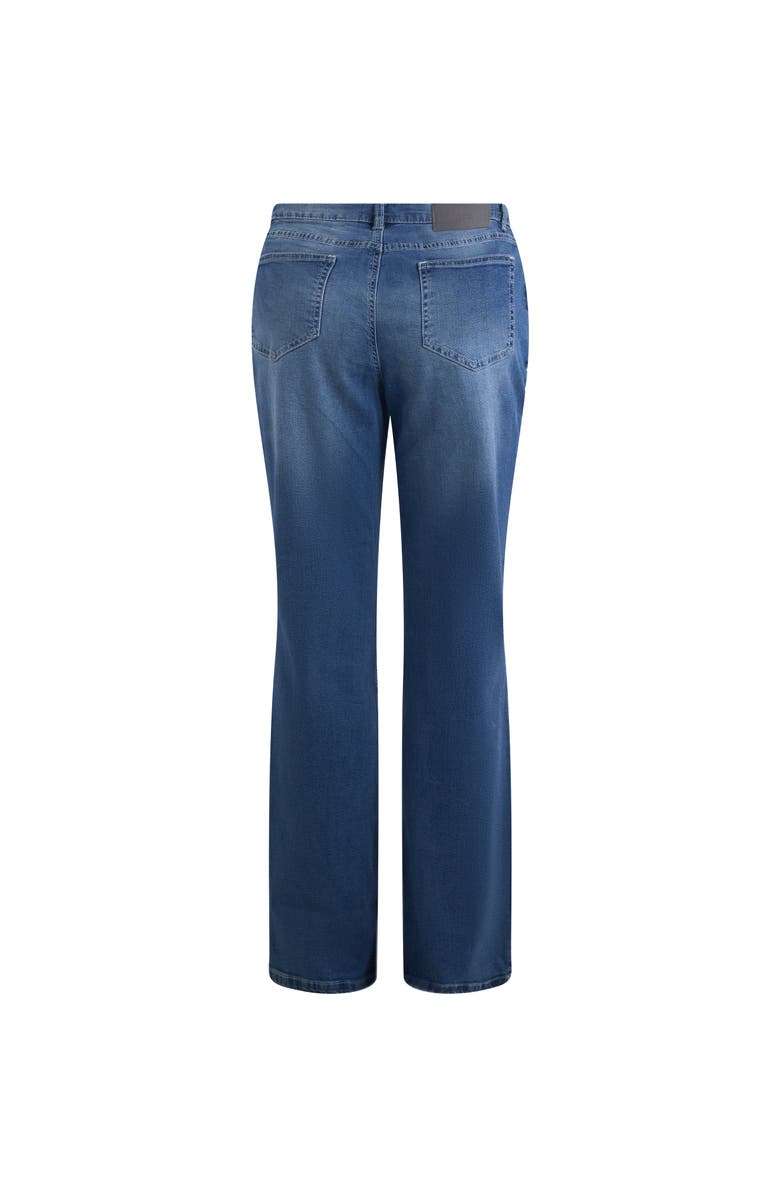 Solomon & Sage Women's High-Waisted Flare Jeans, Alternate, color, Blue Wash