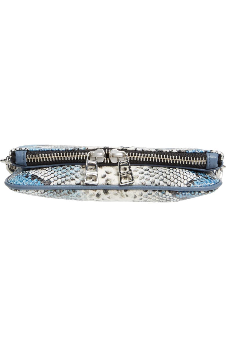 Zadig & Voltaire Nano Rock Snake Embossed Leather Crossbody Bag, Alternate, color,