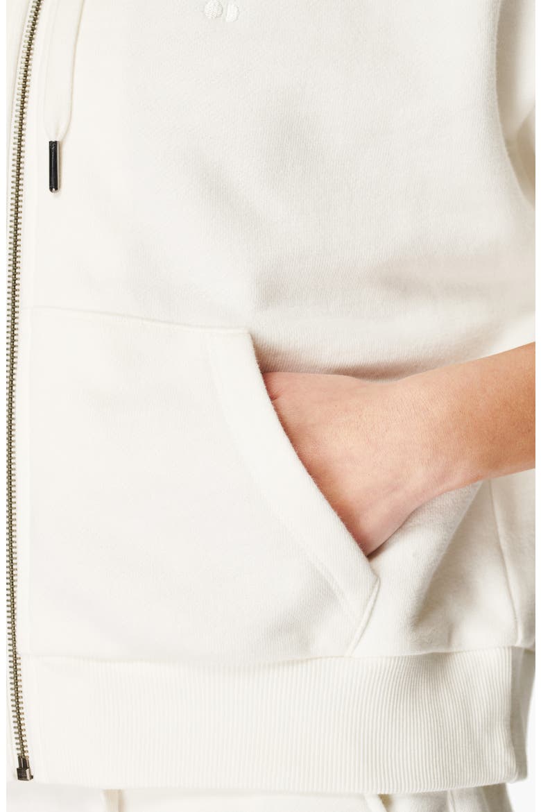 Essentials Full Zip Hoodie, Alternate, color, LILY WHITE
