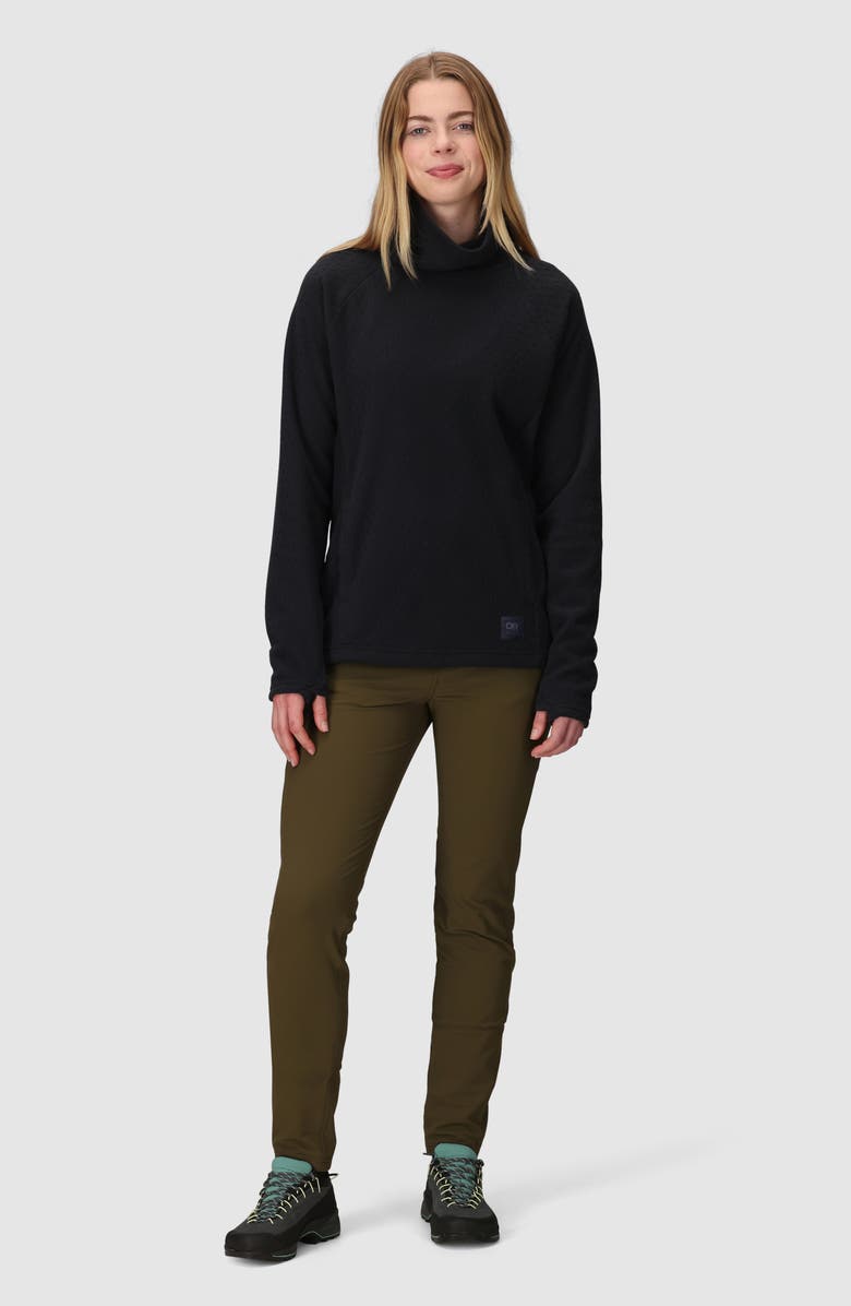 Outdoor Research Trail Mix XT Fleece Cowl Neck Top, Alternate, color, Black