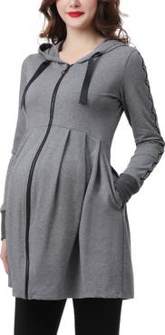 Kimi & Kai Malory Maternity/Nursing Babydoll Hoodie