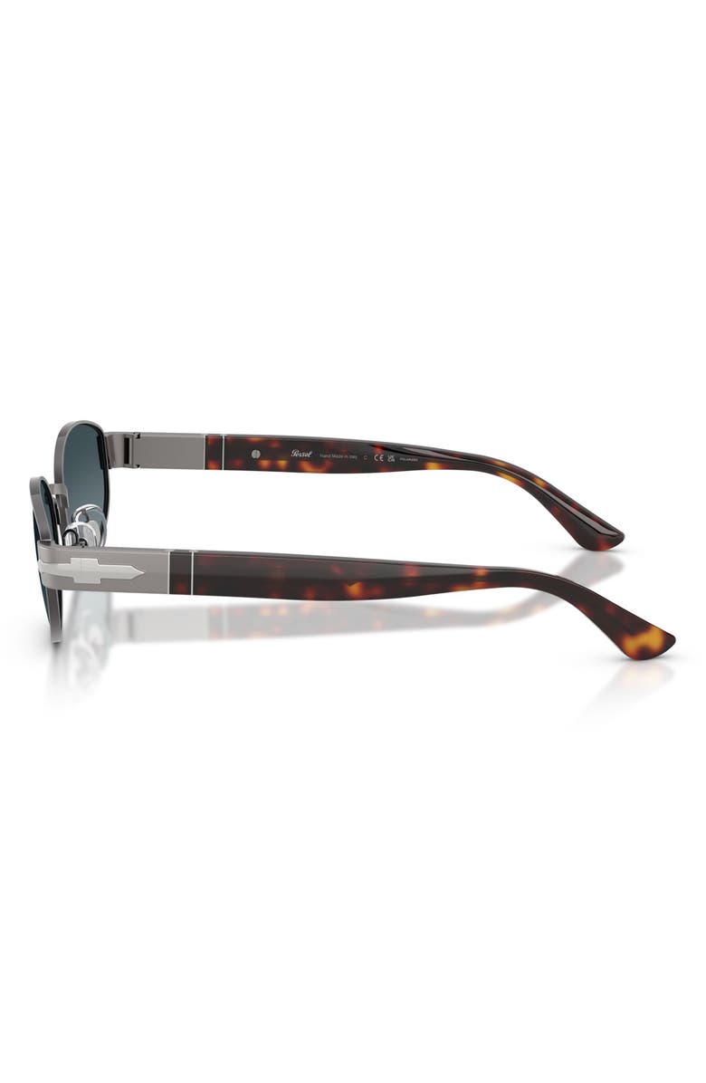 Persol 56mm Polarized Gradient Oval Sunglasses, Alternate, color, Gunmetal / Polar Gradient Blue