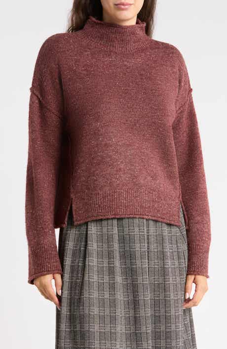 Tweedy Turtleneck Sweater