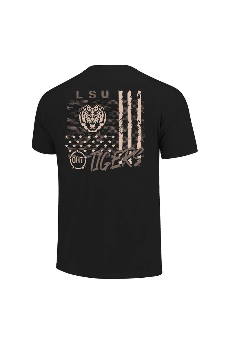IMAGE ONE Men's Black LSU Tigers Comfort Colors OHT Camo Overlay T-Shirt, Alternate, color, Black