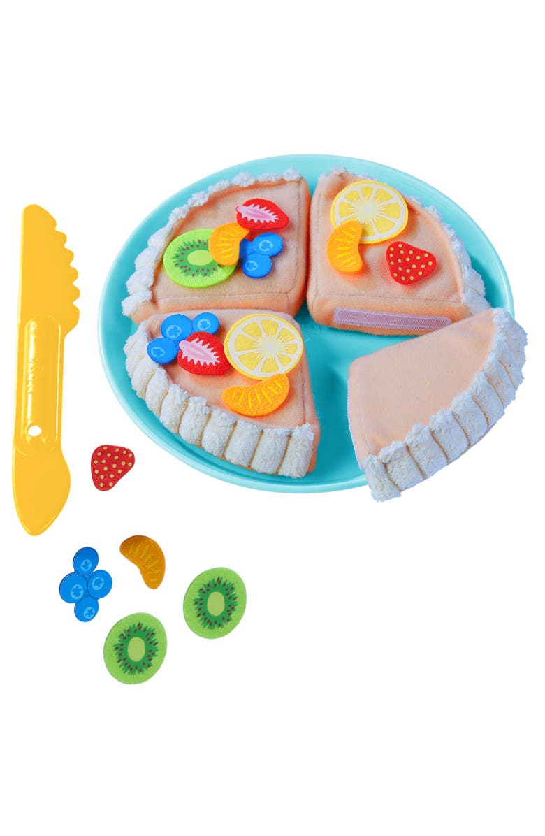 HABA Soft Fruit Tart Pretend Food Dessert with Felt Toppings & Plate Play Food Set - Toy Kitchen Accessories for Kids & Little Bakers, Alternate, color, Multi