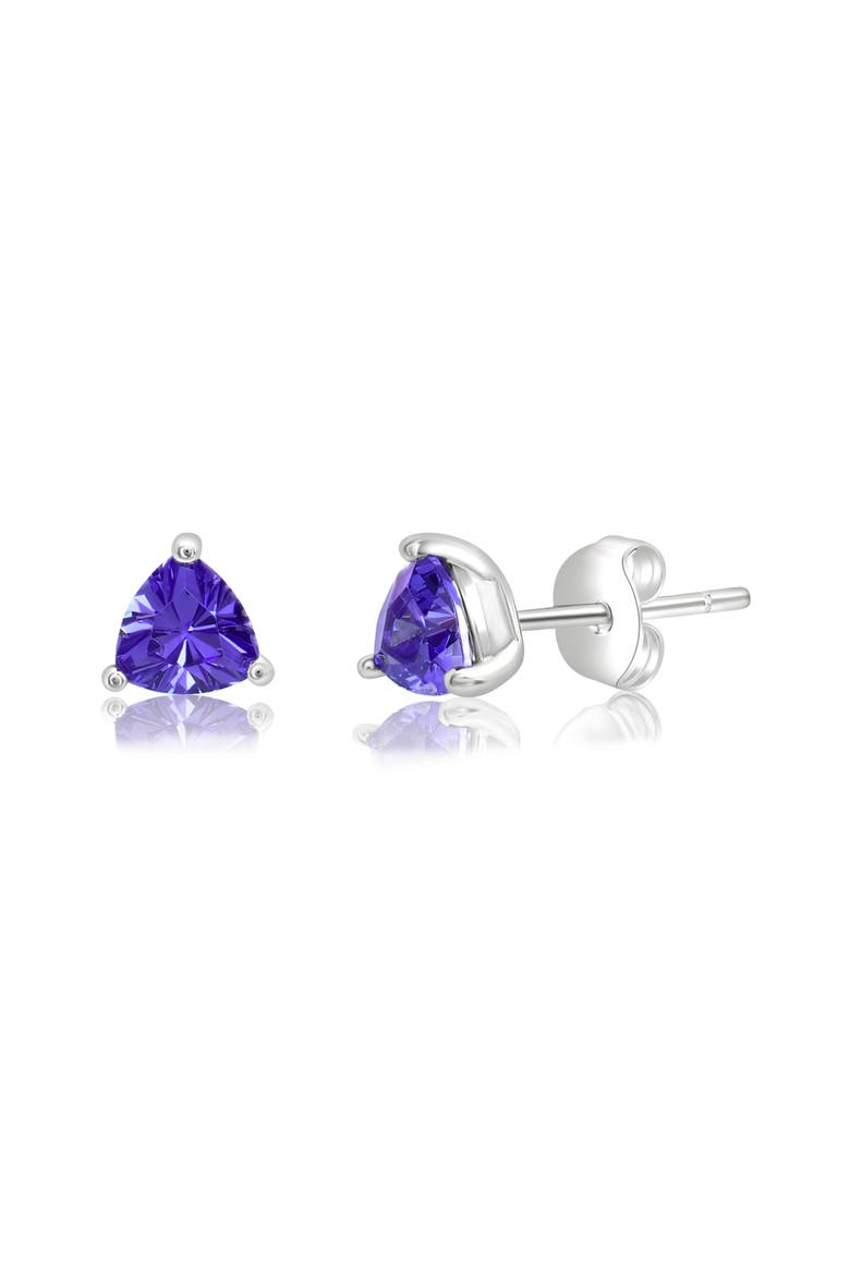 Sterling Silver Trillion Cut Earrings Set, Alternate, color, Silver
