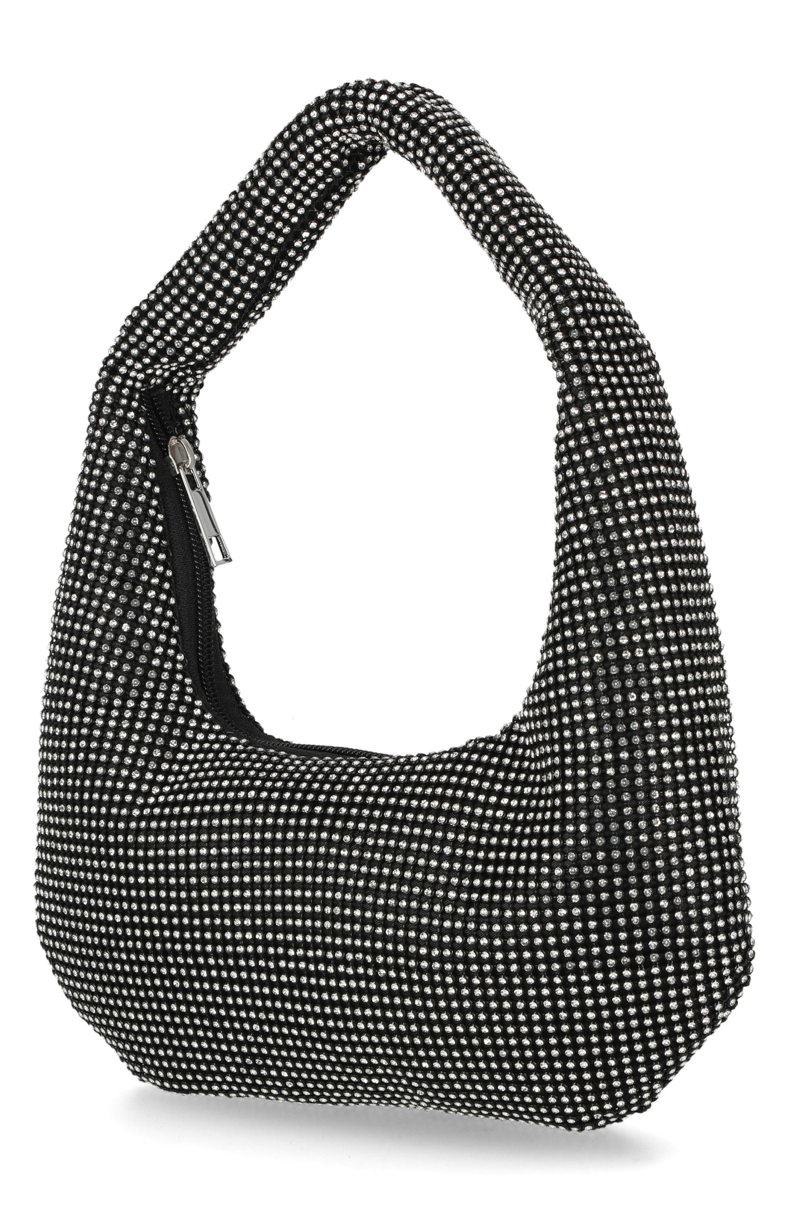 Jessica McClintock Ada Crystal Hobo Bag, Alternate, color, 