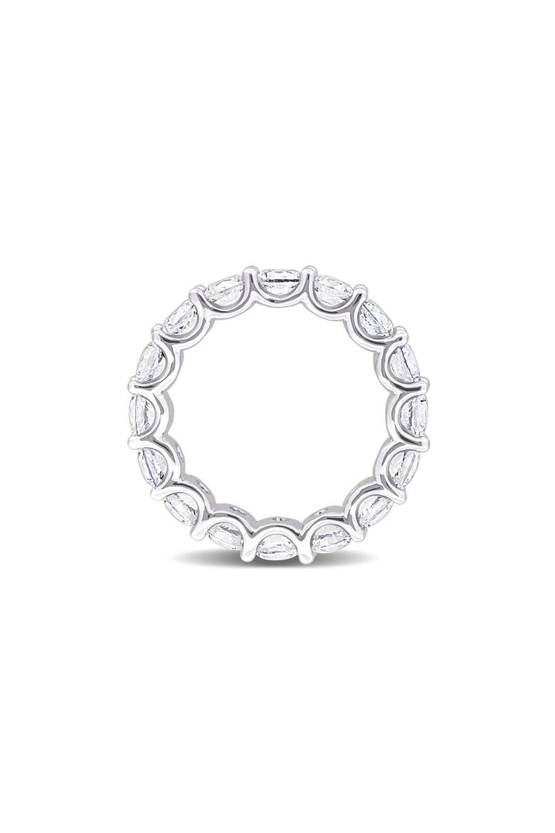 Created White Sapphire Band Ring, Alternate, color, WHITE