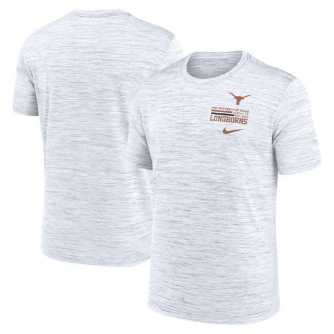 Men's Nike White Texas Longhorns Velocity Stacked Performance T-Shirt