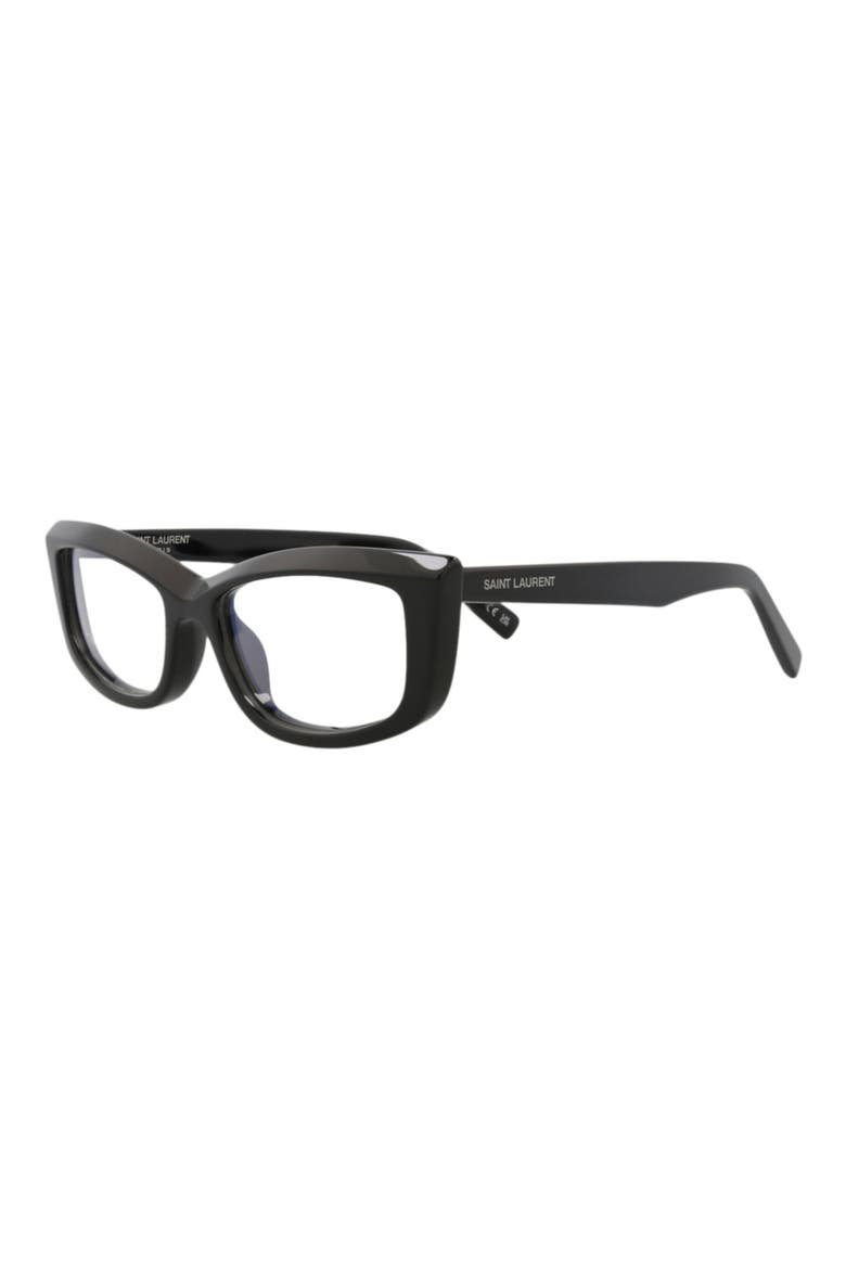 54mm Cat Eye Optical Glasses, Alternate, color, BLACK BLACK TRANSPARENT