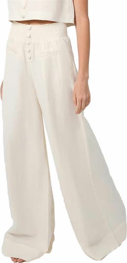 Button Front Palazzo Pant