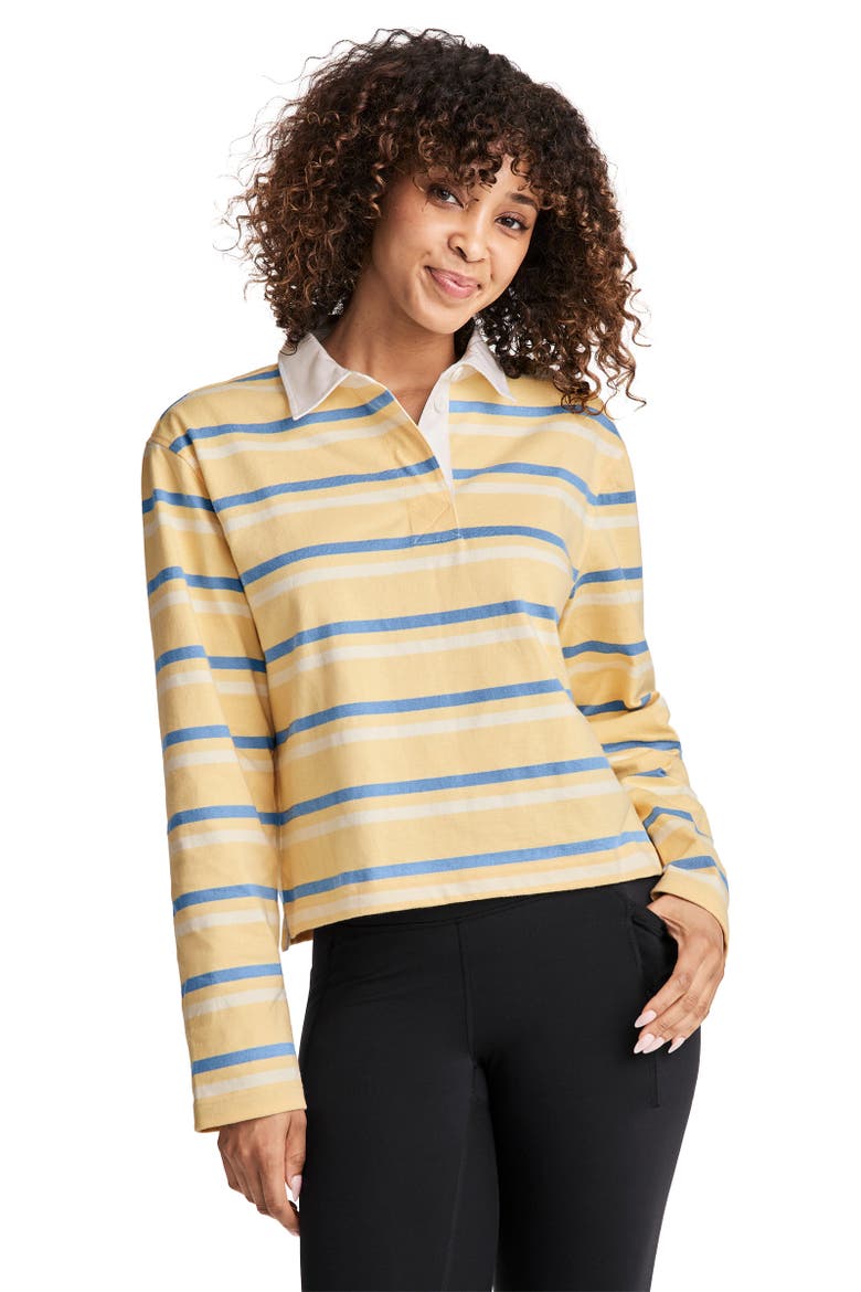 Women's 1876 Collection Cropped Rugby Polo, Main, color, 1876 Campfire