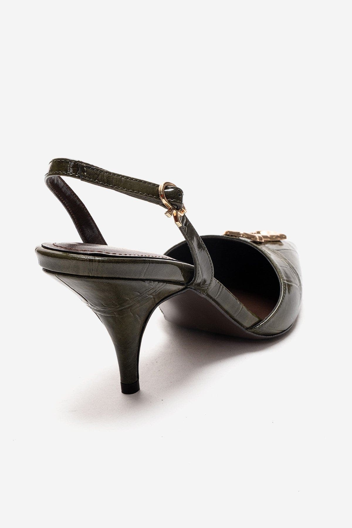 Prologue Shoes Yvella Buckle Pointed Toe Stiletto Pump, Alternate, color, Green Print